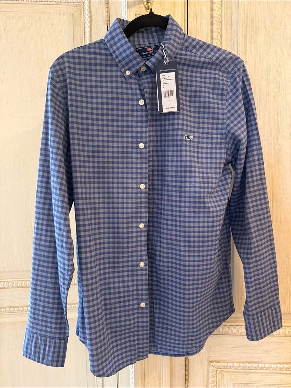 Vineyard Vines Blue Gingham Button-Down Shirt - Men's